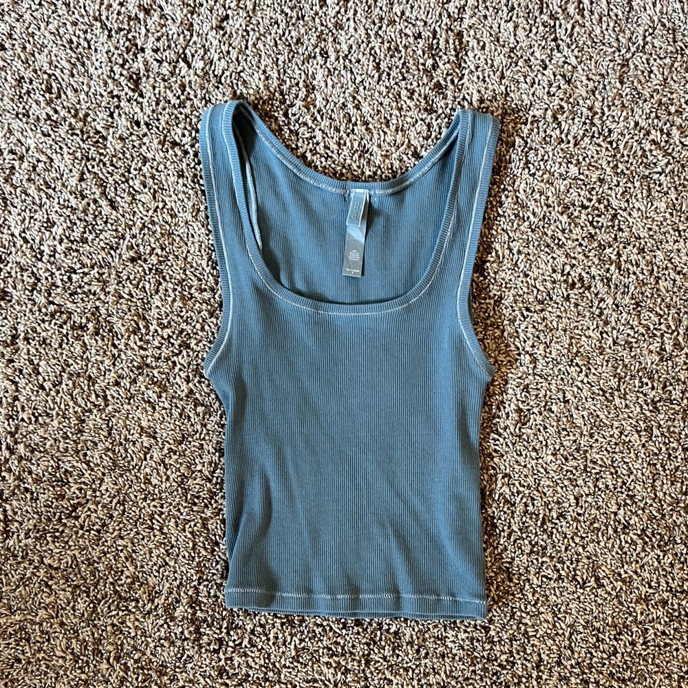 Skims Cropped Ribbed Tank